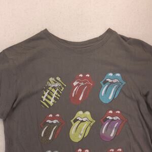 The Rolling Stones Short Sleeve Band Crew Neck T Shirt Mens Size Medium M Gray